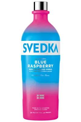 Svedka Blue Raspberry Flavored Vodka, 1.75 L Bottle, 70 Proof