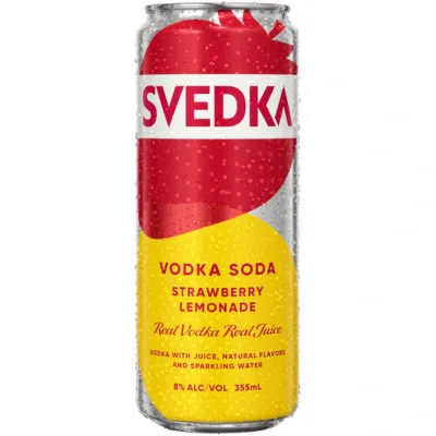 Svedka Strawberry Lemonade Vodka Soda Cocktail - 4pk/355ml Cans
