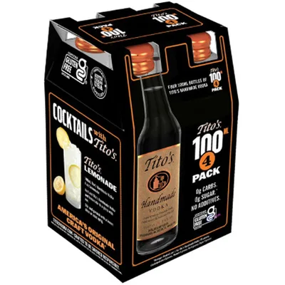 Tito's Handmade Vodka 4 Pack Bottles