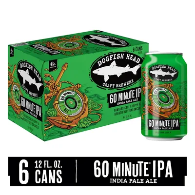 Dogfish Head 60 Minute IPA Beer - 6pk/12 Fl Oz Cans