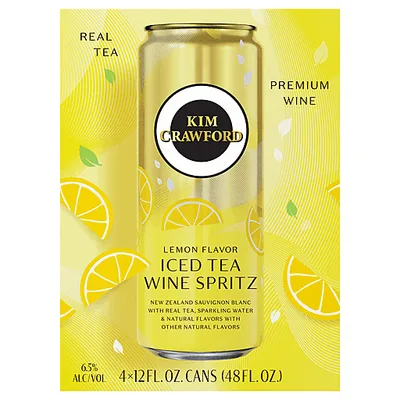 Kim Crawford Wine Spritz, Iced Tea, Lemon Flavor