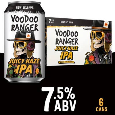 Voodoo Ranger Belgium Juicy Haze IPA Beer, 6 Pack, 12oz Cans