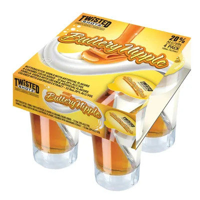 Twisted Shotz Buttery Nipple 4pk