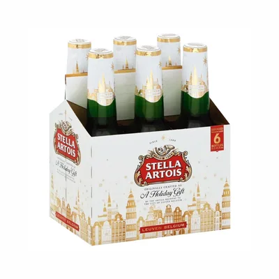 Stella Artois Premium Lager Beer 11.2 Oz 6 Pack Bottles