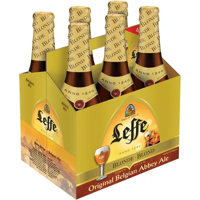 Leffe Blonde Trappist/Abbey Ale, 6 Pack 11.2 Fl. Oz. Bottles