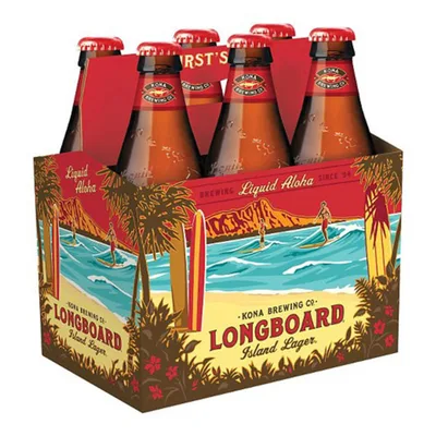 Kona Brewing Co 6 Pack Island Lager Longboard Beer