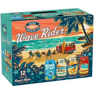 Kona Brewing Co. Beer, Wave Rider, Variety Pack
