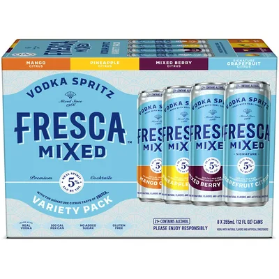 Fresca Mixed Vodka Spritz, Variety Pack, 8 Cans