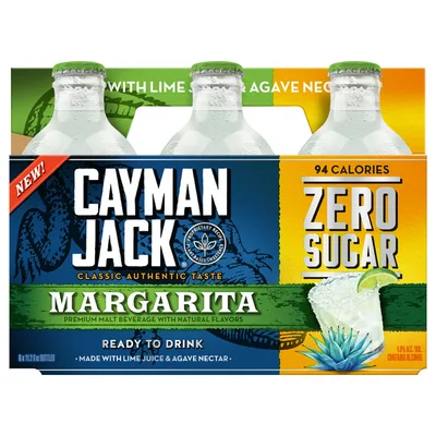 Cayman Jack Margarita Zero Sugar 6 Pack Bottles