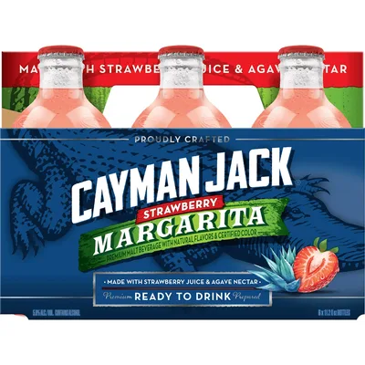 Cayman Jack Strawberry Margarita 6pk 12oz Bottles