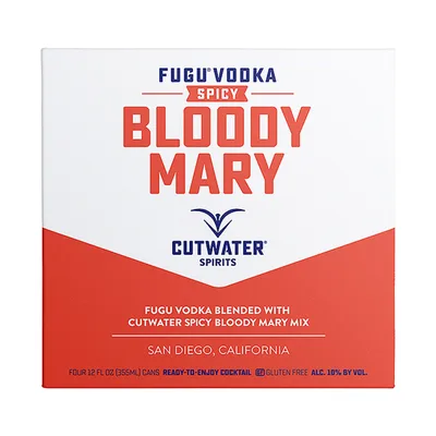 Cutwater Spirits Fugu Vodka Spicy Bloody Mary 4 Pack 12 Oz. Can