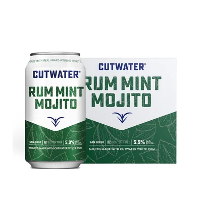 Cutwater Rum Mojito Lime & Mint Cocktail Can 4Pk