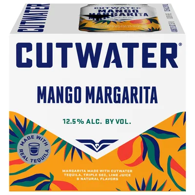 Cutwater Spirits Mango Margarita, 4 Pack 12 Fl. Oz. Cans