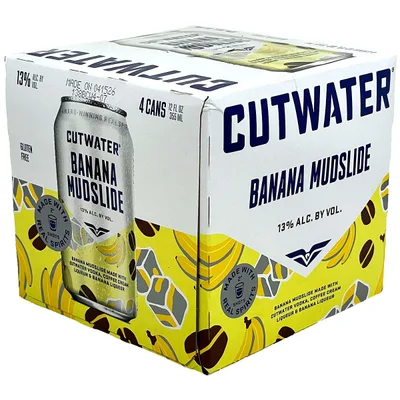Cutwater Spirits Banana Mudslide 4 Pack Cans