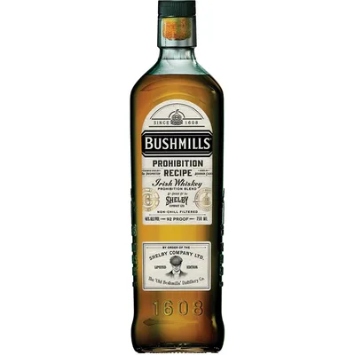 Bushmill's Prohibition Recipe Peaky Blinders Irish Whiskey 750ml