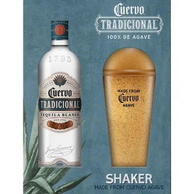 Jose Cuervo Tradicional Plata Tequila With Agave Shaker