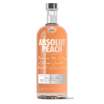Absolut Peach Flavored Vodka - 750ml Bottle