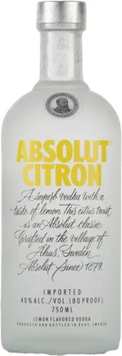 Absolut Citron Vodka 750 Ml Bottle