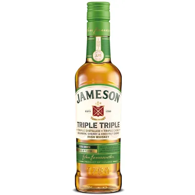 Jameson Triple Triple Irish Whiskey, 375 Ml Bottle, 80 Proof