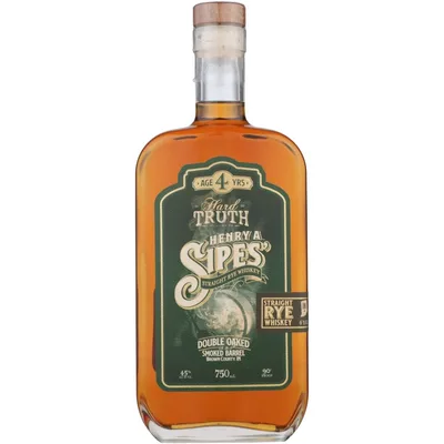 Hard Truth Distilling Co. Henry A.Sipes' Double Oaked Smoked Barrel Straight Rye Whiskey