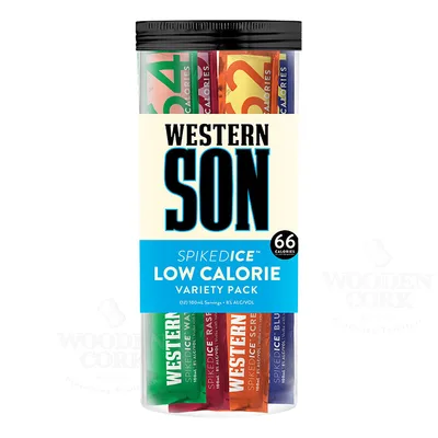 Western Son Spiked Ice Variety Pack Low Calorie 100ml X 12