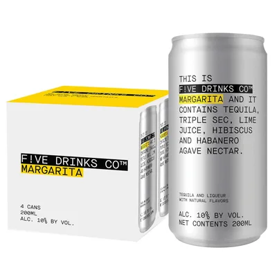 Five Drinks Co. Margarita 4pk