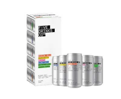 Five Drinks Co. Ready To Drink Craft Cocktails Variety Pack