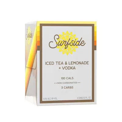 Surfside Iced Tea & Lemonade + Vodka 12oz 4pack Cans