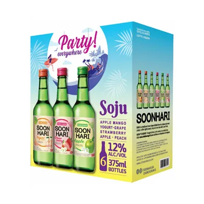 Soonhari Soju Variety NV 6-pack/355ml