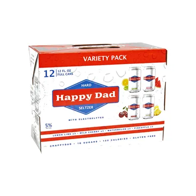Happy Dad Hard Seltzer Variety Pack - 12pk/12 Fl Oz Cans