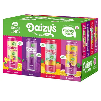 Daizy 's Social Soda Variety Pack 10MG THC 12pk