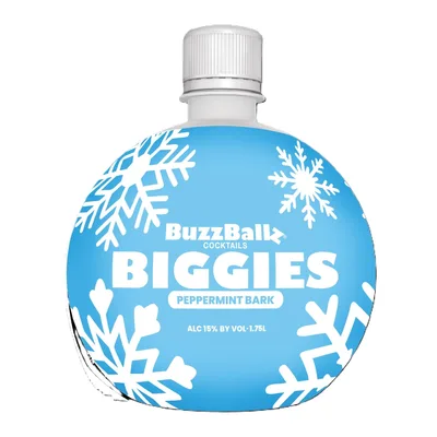BuzzBallz Biggies Snow Globe Peppermint Bark