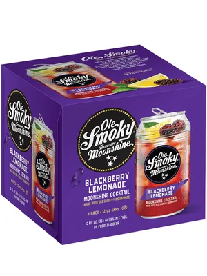 Ole Smoky Blackberry/Lemonade Moonshine Cocktail 4Pk - 355Ml Cans