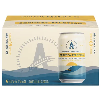 Athletic Brewing Co Beer, Light Copper, 6 Pack