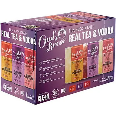 Owl's Brew Real Tea & Vodka Variety Pack