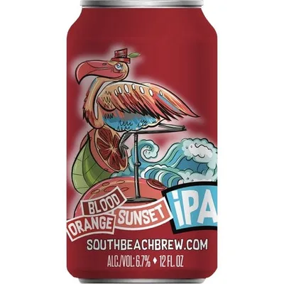South Beach Brewing Co Blood Orange Sunset IPA 12oz 6-Pack Can