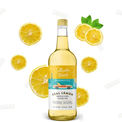 Saltwater Woody Real Lemon Rum 750ml