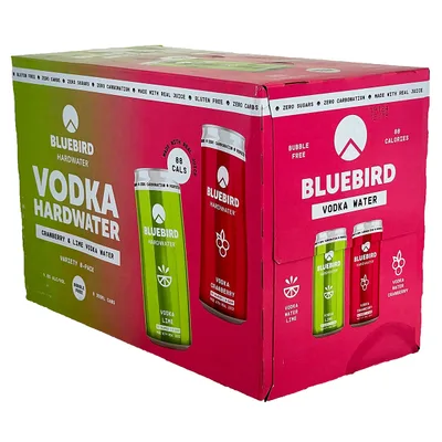 Bluebird Hardwater Vodka Variety Pack 8pk Can