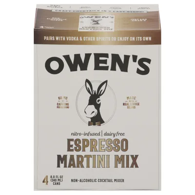 Owen's Cocktail Mixer, Non Alcoholic, Espresso Martini Mix