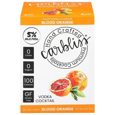 Carbliss Blood Orange Craft Vodka Cocktail Pack