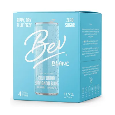 Drink Bev California Sauvignon Blanc White Wine – 4pk/250ml Cans