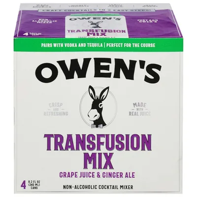 Owen's Transfusion Mix Grape Juice & Ginger Ale