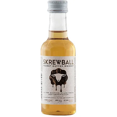 Skrewball Peanut Butter Flavored Whiskey - 50ml Bottle