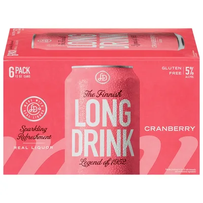 The Finnish Long Drink Cranberry Gin Cocktail 6 - 12 Oz Cans