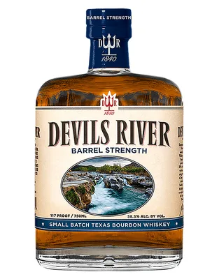 Devil's River Barrel Strength Texas Bourbon Whiskey