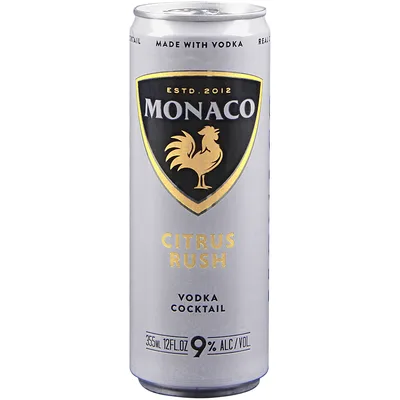 Monaco Citrus Rush Vodka Cocktail 12oz Can