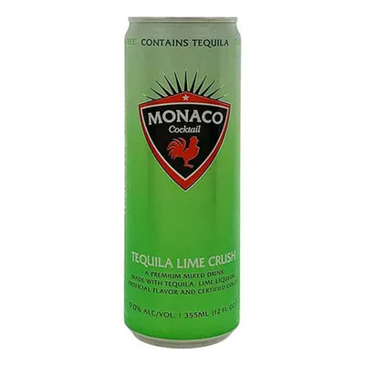 Monaco Tequila Lime Crush Cocktail 12oz Can