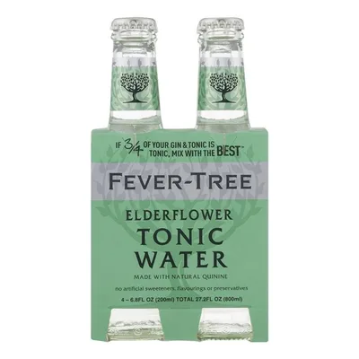 Fever-Tree Elderflower Tonic Water Bottles - 4pk/200ml